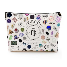 XYZONE Virgo Gifts for Women, Virgo Zodiac Cosmetics Bag, Travel Makeup Bags, Virgo Birthday Gifts for Women & Astrology Lovers