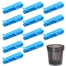 12PCS Wheelie Bin Clips Plastic Multi-functional Anti-Slip Waste Bin Bag Clamp Clips Garbage Clip Trash Can Clip Trash Bag Holder Bin Clips for Kitchen Garbage Waste Trash Can Junk Bag Fixed Clips