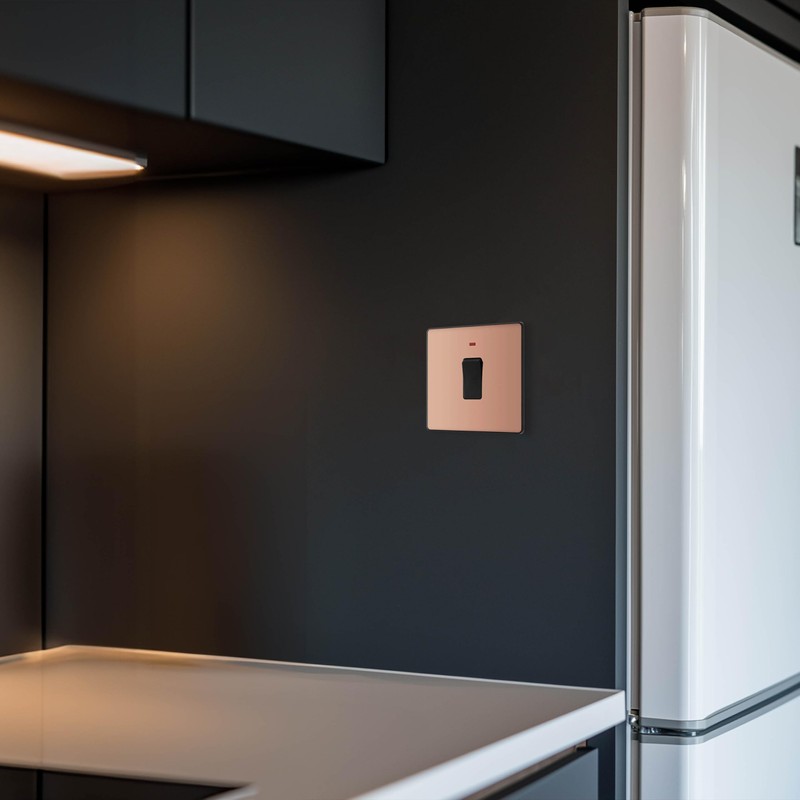 BG Electrical Single Wall Switch with LED Power Indicator, Double