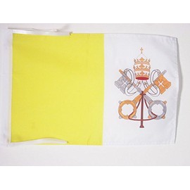 AZ FLAG Vatican City Flag 18'' x 12'' Cords - Vatican Small Flags 30 x 45cm - Banner 18x12 in