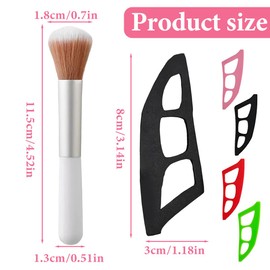 IKOPFLN Lidschatten schablone,5 Stück lidschatten-werkzeuge,lidschatten applikator,2025 Neue augenbrauen schablone,Augen-Make-up-Hilfe mit Make-up-Pinsel,eyeliner schablone für anfänger