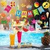 Summer Party Decorations Hello Summer Banner Summer Beach Hanging Swirls