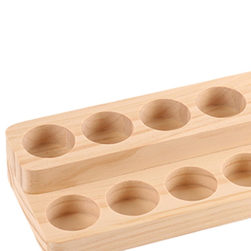Harilla 2-Layer Wooden Essential Oil Display Holder Holds 12 (15