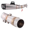 Exhaust Centre Pipe, Qiilu Motorcycle Slip On Exhaust Middle Link