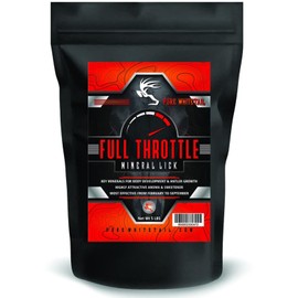 Pure Whitetail Full Throttle – Mineral Lick | Better Than Deer Salt Lick | Whitetail Deer Plot Vitamin & Mineral Supplement for Antler Growth & Body Development | 5 LB Bag