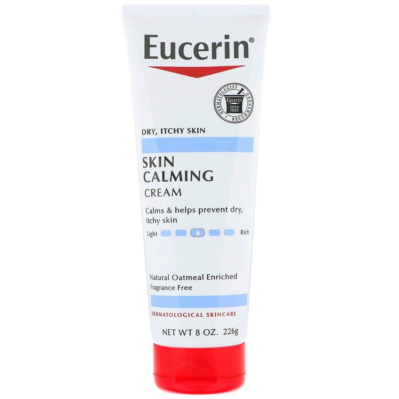 Eucerin Dry Skin Therapy Calming Creme, 8 oz (226 G)