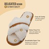 Onmygogo Fuzzy Cross Band Indoor Slippers for Women, Open Toe