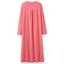 Keyocean Women Nightgowns, Soft Cotton Comfortable Long Sleeves Ladies Nightdress, Snowflakes, X-Large (XL)