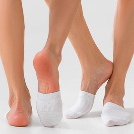 AmazingStone Toe Topper No Show Liner Socks for Women Seamless Grip Non Slip Toe Covers for Mules 4Pairs