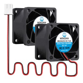 WINSINN DC 40mm Fan 5V 4028 Dual Ball Bearing Brushless Cooling 40x28mm 2PIN (Pack of 2Pcs)