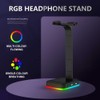 RGB Headphones Stand Dual USB Interface Headphone Holder Earphone Display