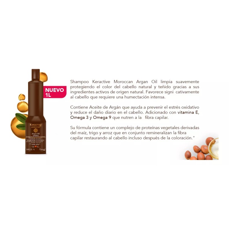 Nutrapel Keráctive Morocan Argan Shampoo 1 L + Mask +