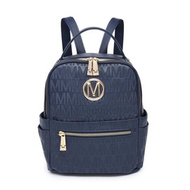 MKP Small Backpack Purse for Women ,Fashion Multi-Pocket Daypack with Front Zip Pocket, Work/Shopping/Travel Bags - Color: Blue-1