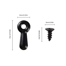 200 Pieces Picture Frame Turn Button Fasteners Black Metal Picture Frame Hardware Backing Clips Picture Framing Supplies with 200 Screws for Hanging Pictures, Craft, Photos (Black)