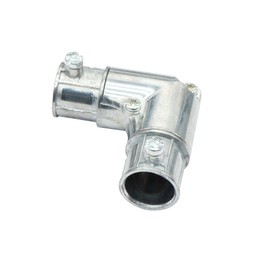Xadnitu 10 Pieces 1/2" EMT to EMT 90 Degree Connector, Inside Corner Pulling Elbows, Metallic Die-Cast Capped Coupling Conduit Fitting for Factory, Garden Pipes