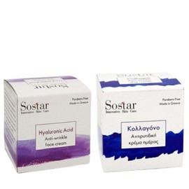 Sostar Antiaging Cream With Hyaluronic Acid, 50ml Firming Face Cream with Collagen, 50ml