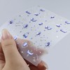 JMEOWIO 3D Embossed Blue Moon Star Nail Art Stickers Decals