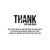 Reskid Order Thank You Cards - 100 White 4x6 Cards