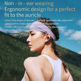 Xmenha Clip Bluetooth Air Line Wireless Open Sport Earbuds Bluetooth 5.4 Stereo Open Ear IPX5 for Sports