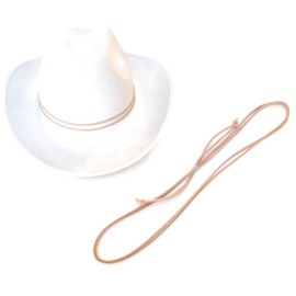 Tan Hatband Lightweight Stylish Micro-Suede Leather Double Cord Adjustable Bolo Slide Gift Boxed For Straw Western Fedora Panama Hats