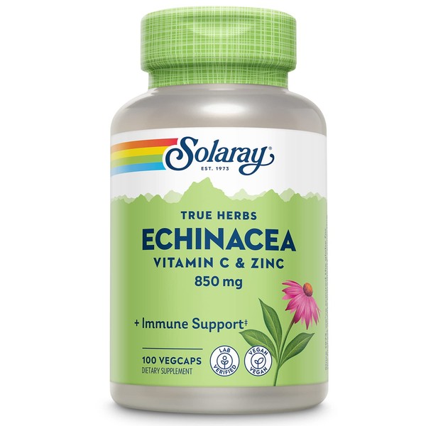 SOLARAY Echinacea Vitamin C & Zinc 850mg Plus Bioflavonoids, Echinacea