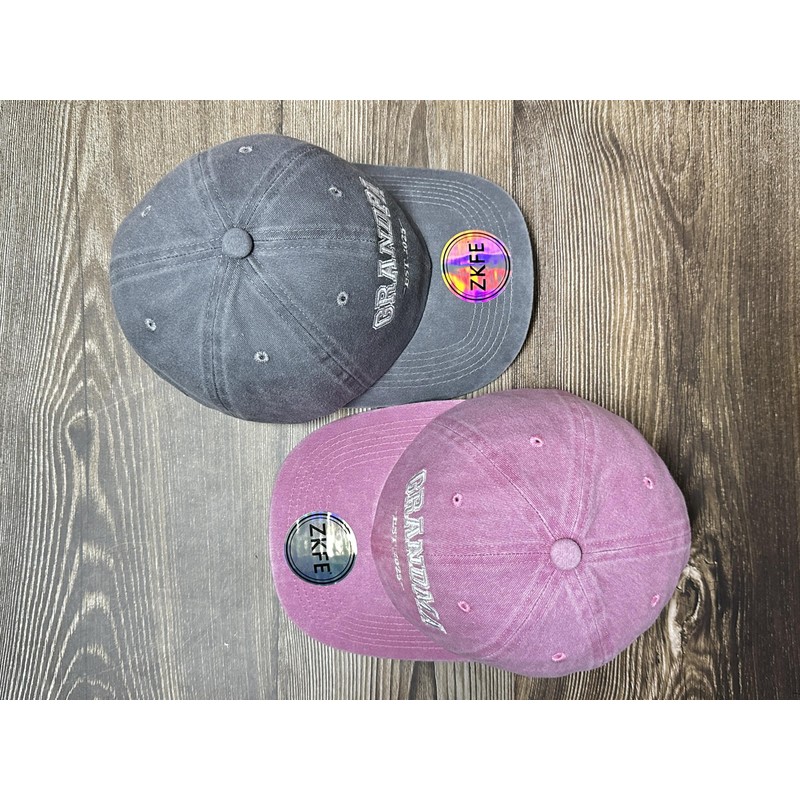 ZKFE Grandpa and Grandma Gifts, Embroidered Baseball Cap Est 2025,