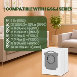 Vacuum Bags Replacement Compatible with iRobot Roomba i7, i7+, i3, i3+, i1+, i4, i4+, i6, i6+, j7, j7+, i8, i8+,s9, s9+ Plus, i & s & j Series Clean Base Automatic Dirt Disposal Bags, Pack of 16