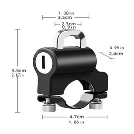 2 Pcs Motorcycle Helmet Lock - Secure & Durable Bike Handlebar Lock for Scooters, Motorbikes & Electric Bikes, Fits 22-28mm Tubing,Essential Motorcycle Accessories & Safety Gear
