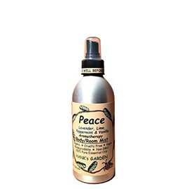 Peace Aromatherapy Body and Room Mist Spray - Lavender, Lime, Peppermint & Vanilla - 100% Pure Essential Oils, Vegan, Organic, Biodegradable, Non GMO, Cruelty Free (8 oz / 236.6 ml)