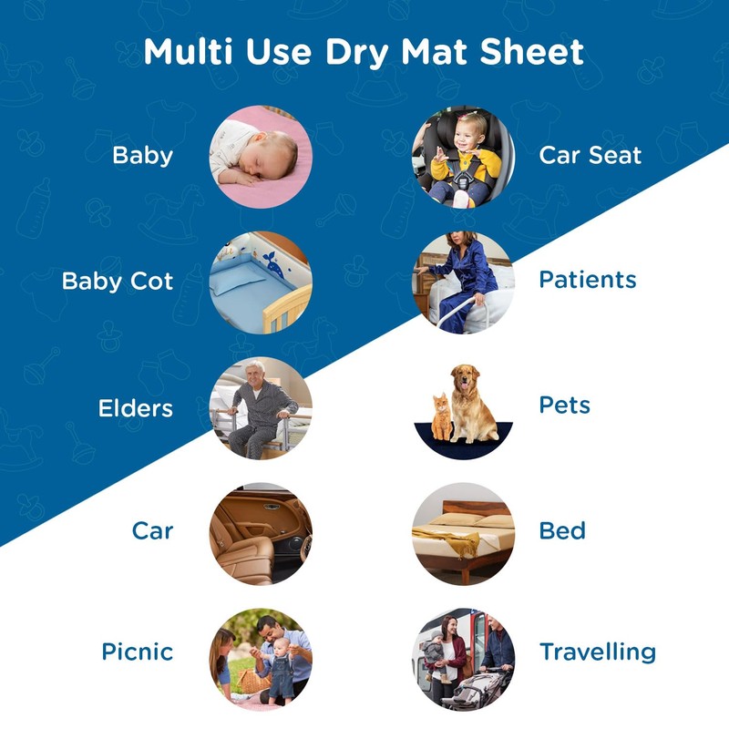 Mee Mee Total Dry and Breathable Mattress Protector Mat (Pink)