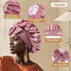 Ducclucc Double Layer Satin Bonnet for Sleeping Hair Bonnet with
