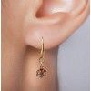 Artisan Handmade Gold Plated Cubic Zirconia Dangle Earrings on Gold