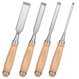 EnixwH 4 Pezzi scalpelli per Legno Scalpello Legno Attrezzi da Lavoro Professionale Intaglio Utensili Vattrezzi Scalpelli per Intagliare Scalpello Lavori e Progetti 6 MM 12 MM 18 MM 24 MM