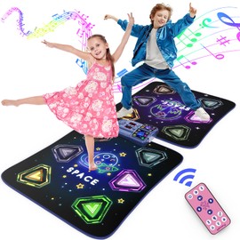 Dance Mat Toys for 3-12 Year Old Girls Boys,Dance Mat for Kids with Light Up 12-Buttons, Music Dance Toy for Toddler with 5 Modes & Bluetooth,Birthday Xmas Gifts for 3 4 5 6 7 8 9 10+ Year Old Kids