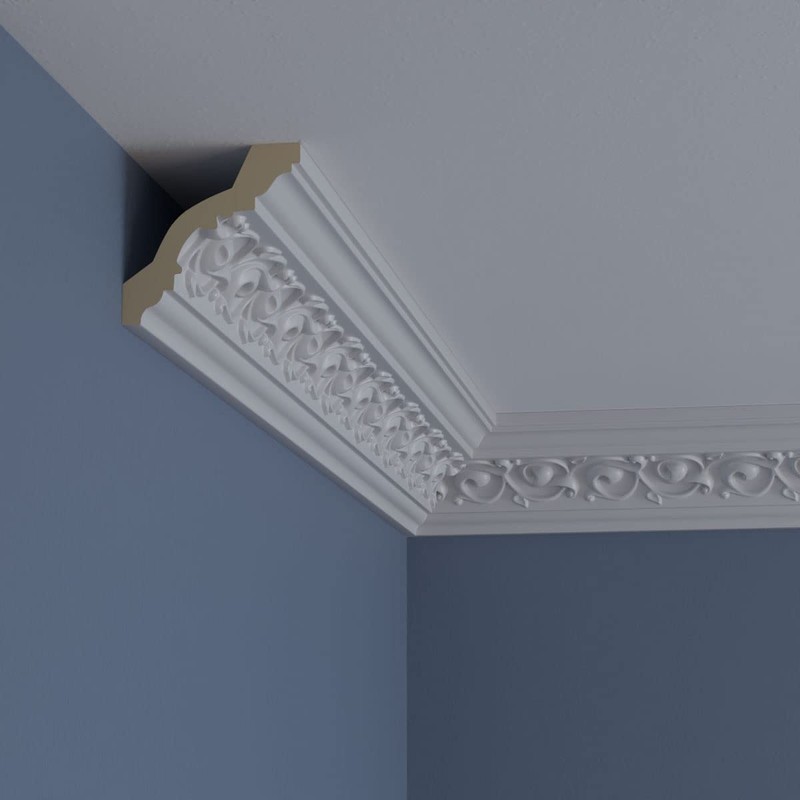 Endurathane Versailles Crown Moulding, 3 3/8"H x 3 3/8"P x