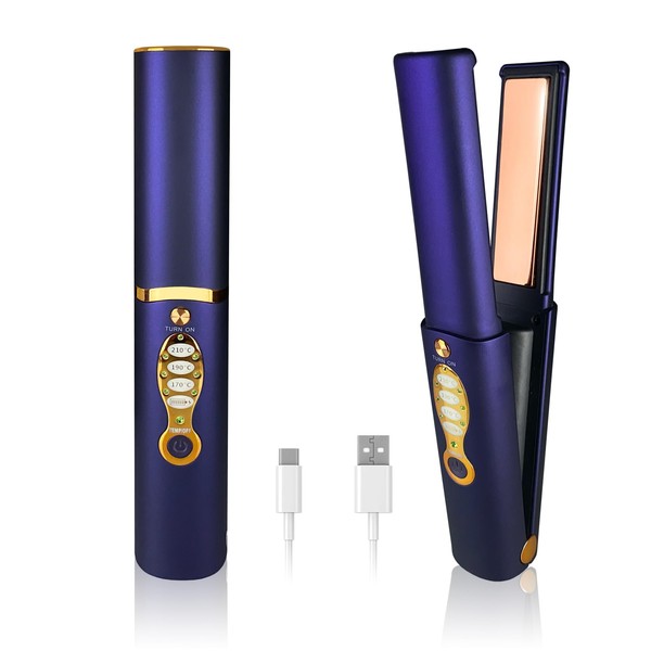 Cordless Hair Straighteners 5000 mAh Long Range Titanium Portable Flat