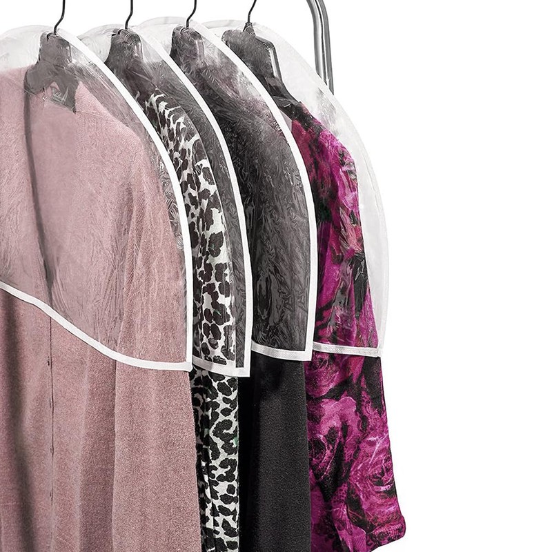5 PACK Clear Clothing Hanger Shoulder Covers, Shoulder Cover for