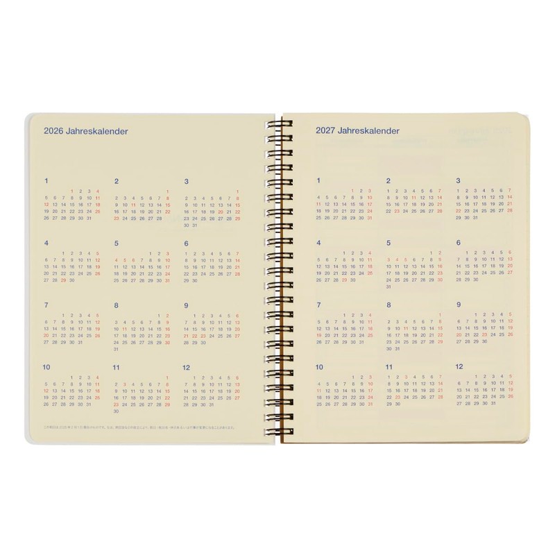 【Delfonics Notebook 2026 Edition／Starts October 2025】Rollbahn Diary Pony A5 Schedule