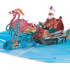 Lovepop® Flamingo Sleigh Ride with Santa Claus, 3D Pop-Up Card