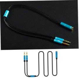 Gatuida 1pc Headset Splitter Cable 1 to 2 Female to Male Adapter Pc Audio Adapter Stereo Cable for Headphones Random Color