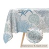 TTQYFNM 70x70inches Nautical Coastal Theme Tablecloth Starfish Coral Seashell Print
