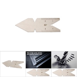 Center Fishtail Gauge Stainless Steel Thread Pitch Gauge Thread Pitch Cutting Gauge Tool Screw Thread Measuring Tool (#2)