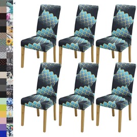 BIETYONE Chair Covers,Dining Room Chair Covers Set of 6,Stretch Kitchen Chair Cover,Washable Dining Chair Cover,Parsons Chair Slipcovers Protective,for Home,Restaurant,Banquet
