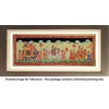 Purpledip Silk Cloth Painting King's Outing: Collectible Indian Miniature Art