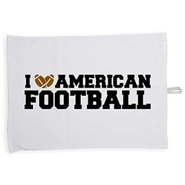 Hippowarehouse I Love American Football Tea Towel Eco Printed Dish Cloth Kitchen accessory 50cmx70cm 100% Cotton