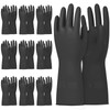 Beieverluck 10 Pairs Chemical Resistant Rubber Gloves Heavy Duty Industrial