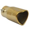 Heart Shaped Auto Stainless Steel Gold Rear Exhaust Pipe Tail