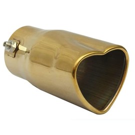 Heart Shaped Auto Stainless Steel Gold Rear Exhaust Pipe Tail Muffler Tip