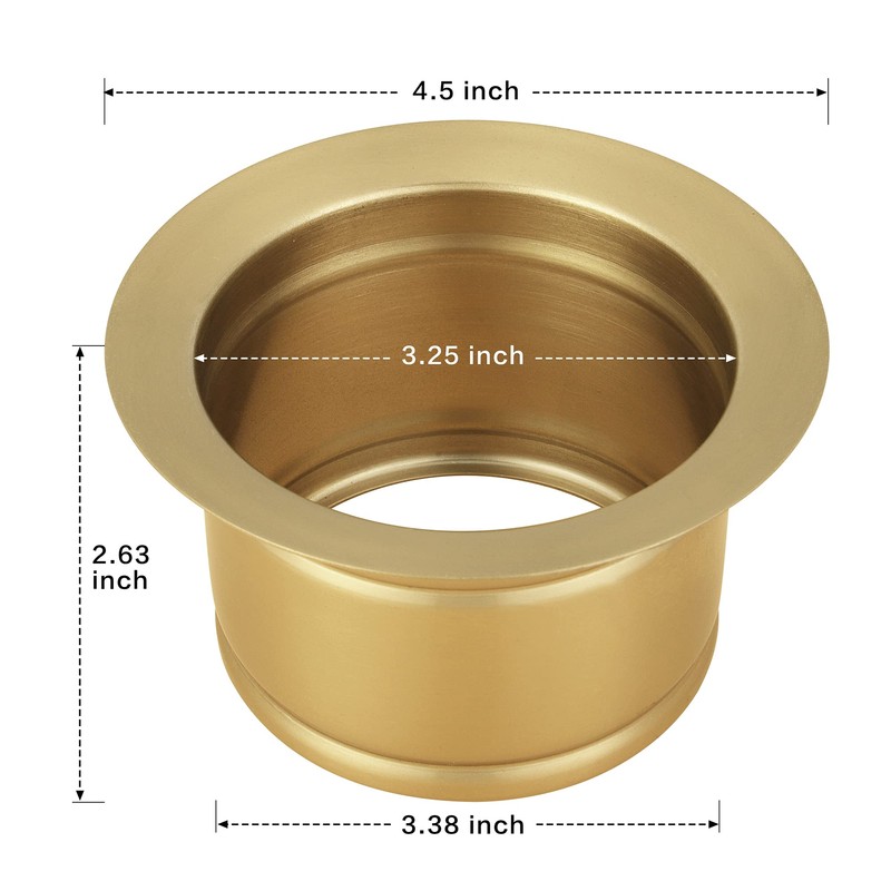 Lonsince Extended Garbage Disposal Flange for Kitchen Sink,Gold Sink Flange,Deep