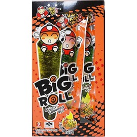 Tao Kae Noi Big Roll Grilled Seaweed Roll 9 Packets Per Box - 2 Boxes (Tom Yum Goong Flavour)